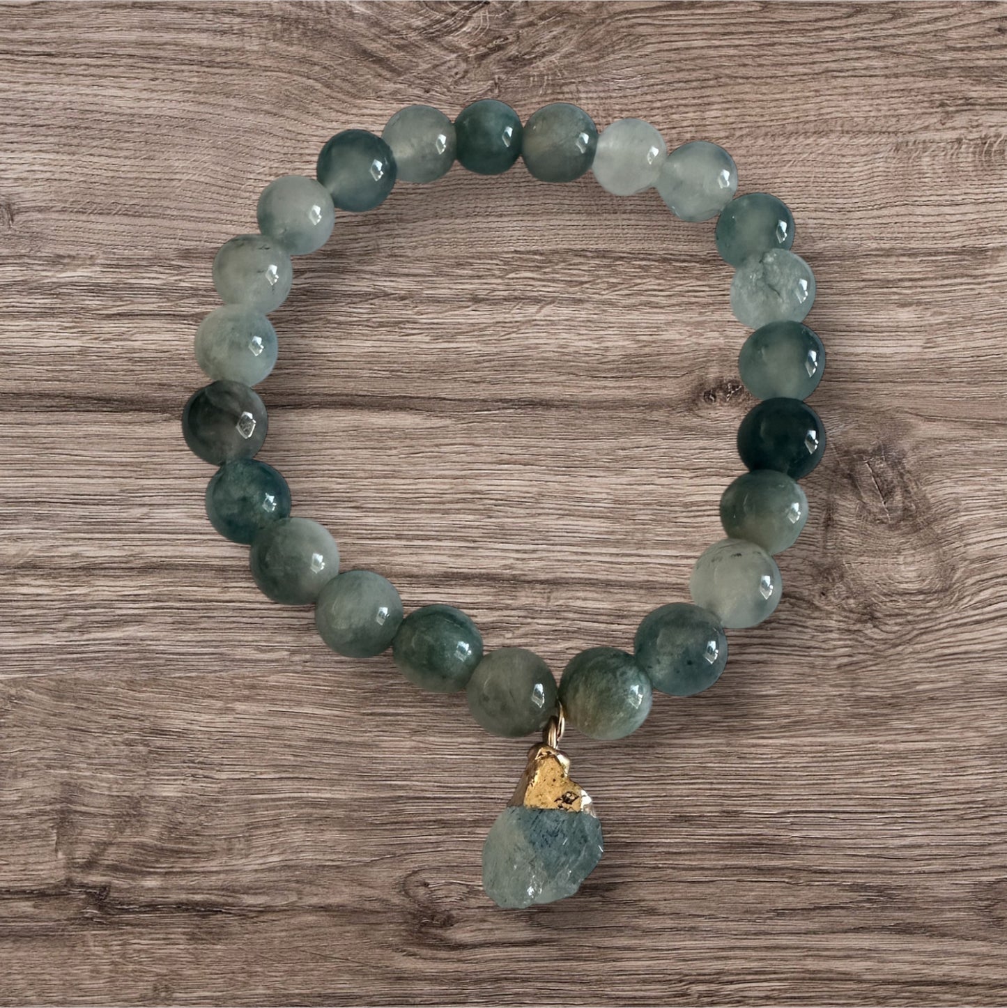 Dyed Quartz with Agate Charm