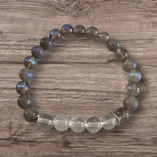 Labradorite with Clear Quartz