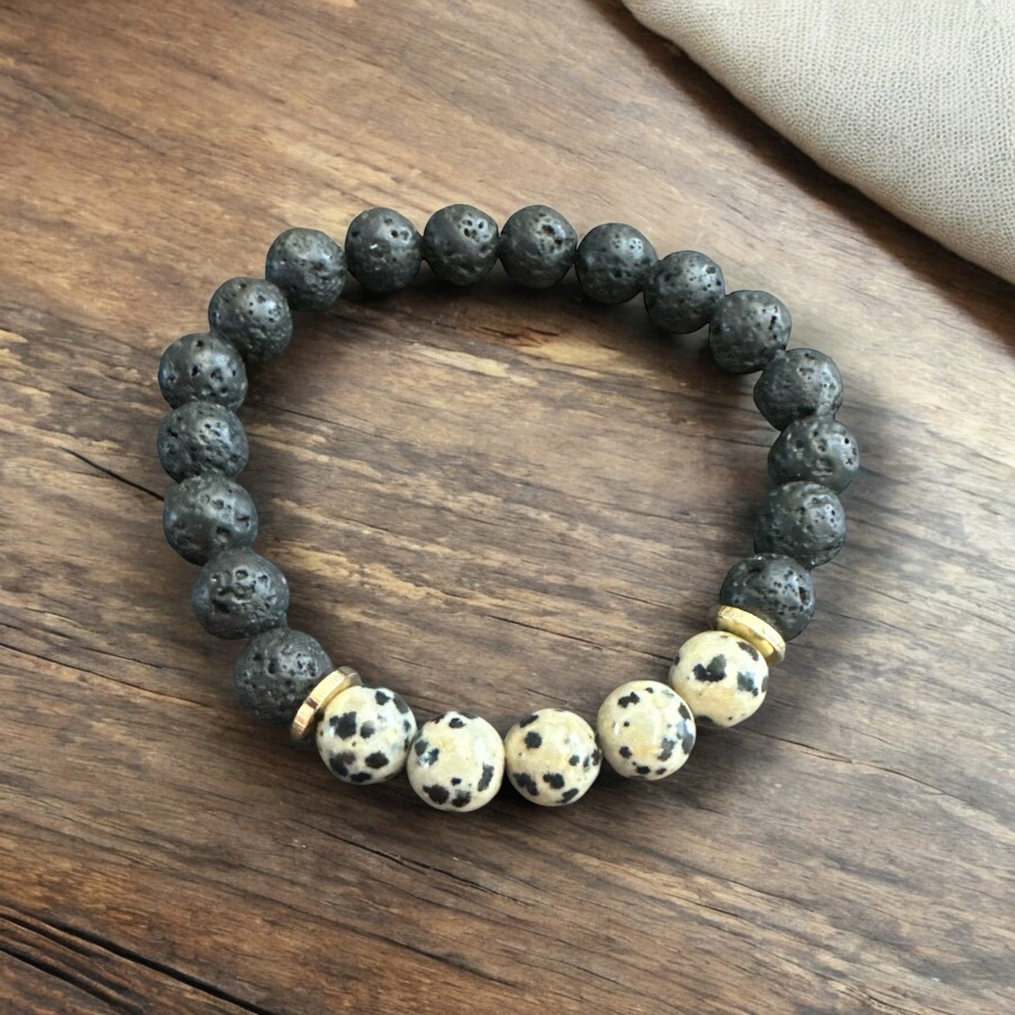 Dalmatian Jasper & Lava Stone